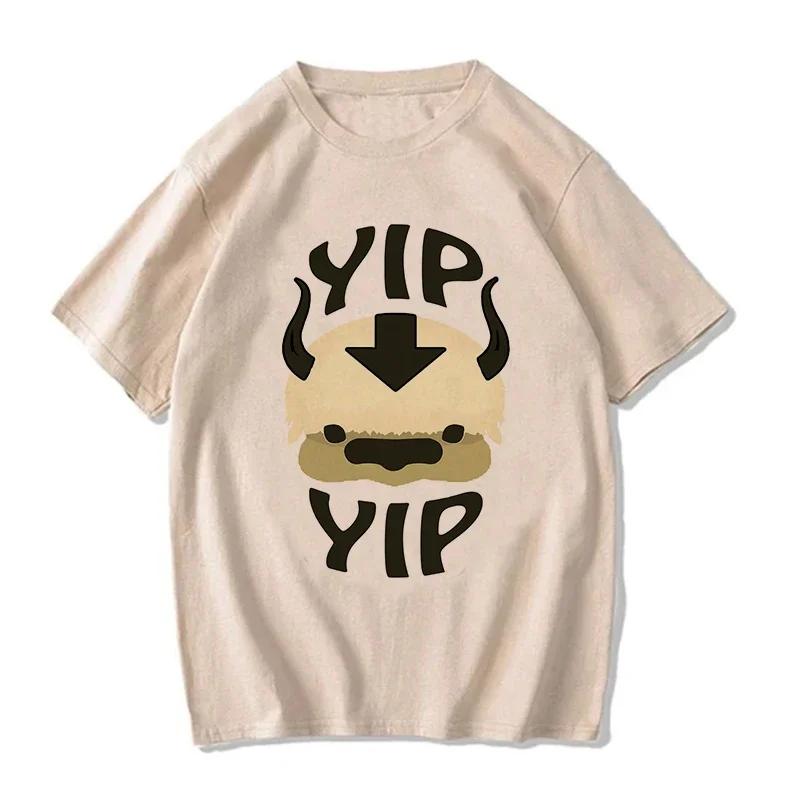 Avatar The Last Airbender Tee Shirt Appa Yip Harajuku EU Size Tshirt Fashion Mange T-shirt Y2k Streetwear Hip Hop Vintage Tops