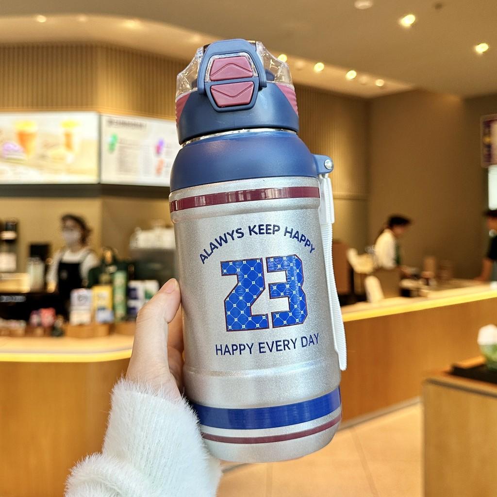 Travel Portable Insulated Mug With Straw Lock For Office And Outdoors