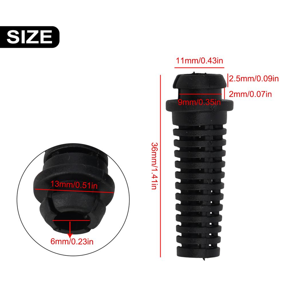 10KS 6,0mm Kabelová průchodka Konektor PVC manžeta Odlehčení tahu Šňůra Napájecí nářadí Hadice Drát Kabelový kryt Elektroinstalační příslušenství