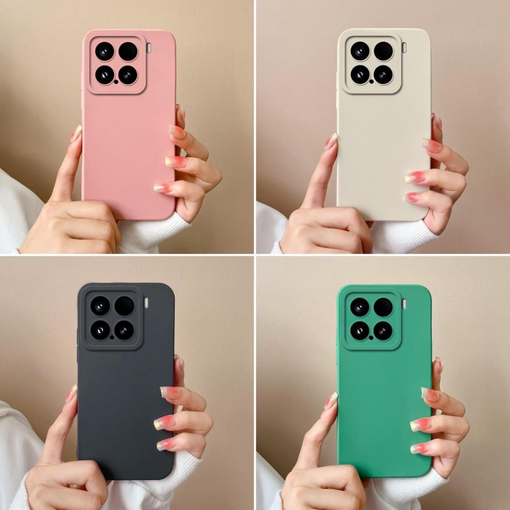 For Xiaomi 15 13 14 14T Mi 6x A2 A3 10 10i 10T 11 11i 11T 11X 12 12X 12T Pro Poco C75 C3 C31 C40 C50 C55 Lite Zoom Solid Color Silicone Cellphone Case