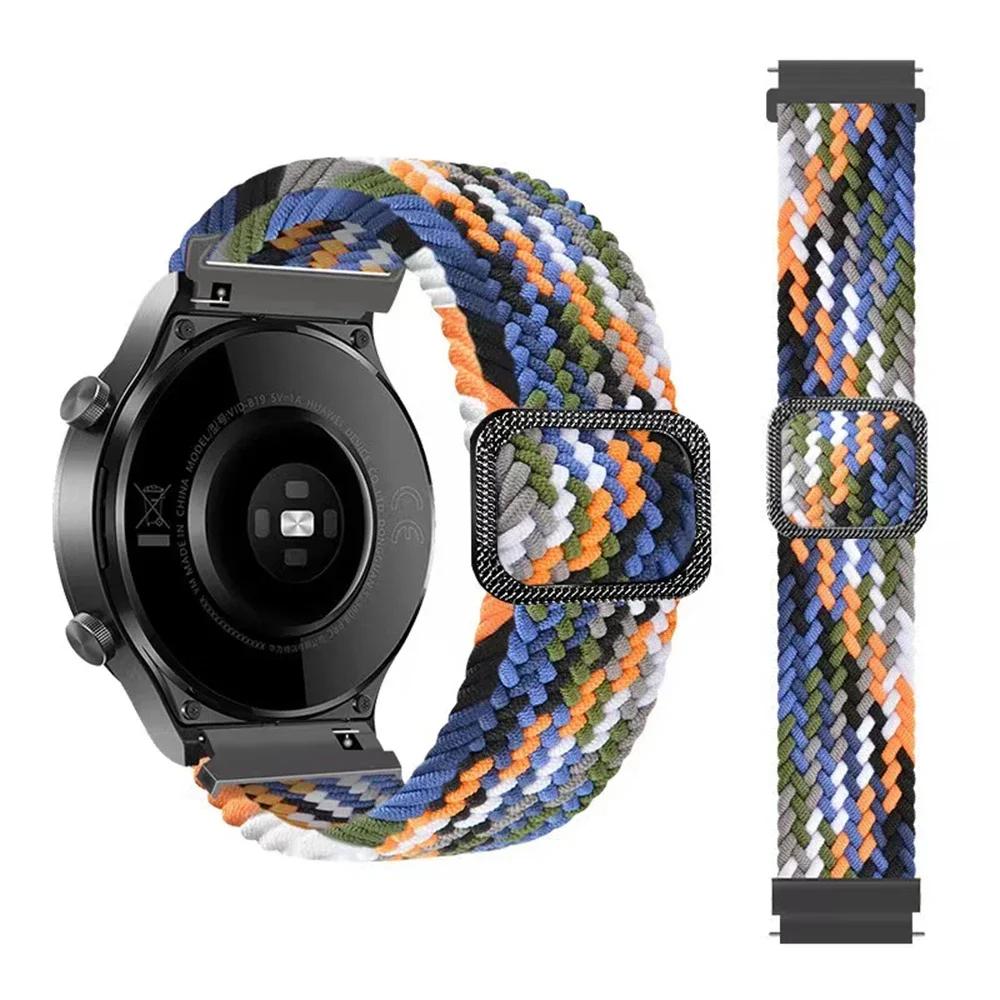 20mm 22mm Braided Strap For HUAWEI WATCH GT 5 Pro 46mm Loop Band GT5 GT 4 3 42mm HONOR Magic Watch 4 GS Pro ES Nylon Bracelet