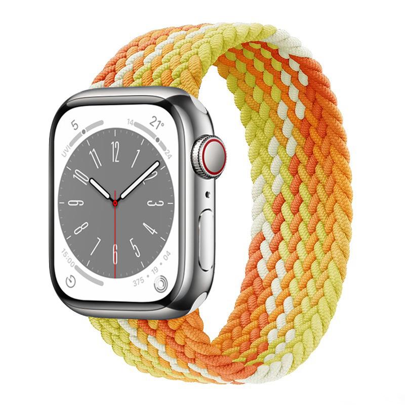 Strap For Apple Watch Band 44mm 40mm 45mm 41mm 49mm 38mm 42mm Elastic Braided Solo Loop Bracelet Iwatch Series 7 Se 3 6 8 Ultra