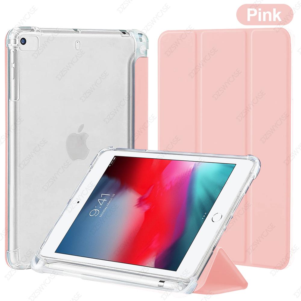 Case for iPad Mini 5/4th Gen 7.9 Inch with Stylus Holder, Slim Lightweight Protective with Soft Translucent Frosted TPU Cover