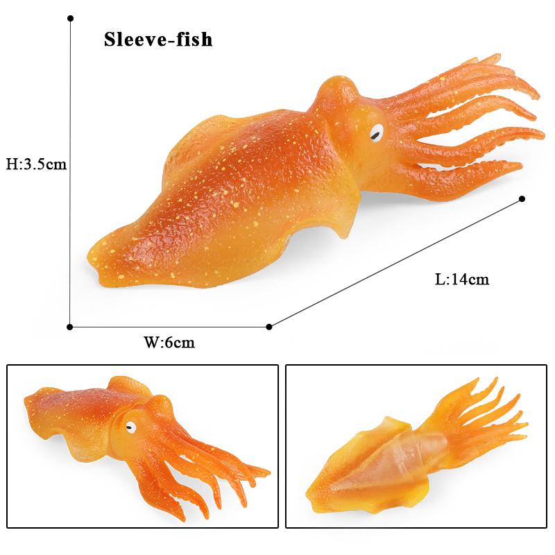 Oenux Marine Molluscs Model Simulation Squid Octopus Growth Cycle Action Figure Sealife Animals Education Collection Kids Toy