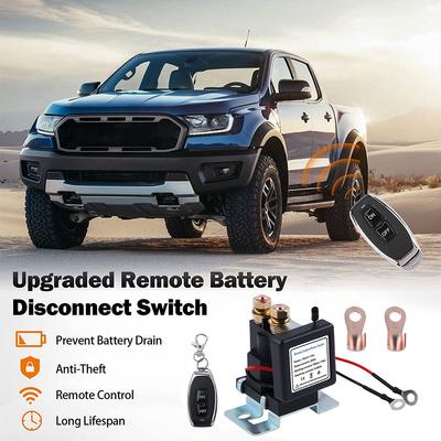 Battery Switch Relay 12V 500A Remote Control Battery Disconnect Cut Off Isolator Master Switch Anti-Theft for Auto Truck Trailer