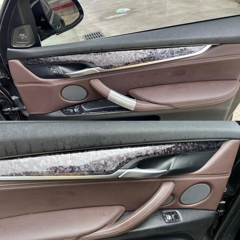 Car-Styling Carbon Fiber Car Interior Center Console Color Change Molding Sticker Decals For BMW X6 F16 2015-2018