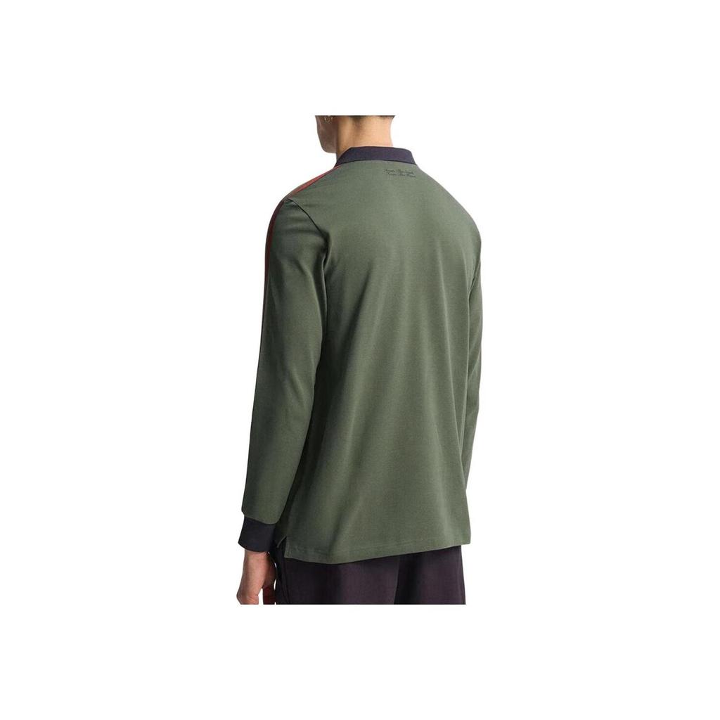 adidas Men's Originals FC Bayern Munich Long Sleeve Polo Shirt Olive JN0253