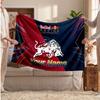 Red Bull Racing Flanelldecke, Personalisierte Weiche Überwurfdecke mit Namenstext, Heimdekoration Geschenk