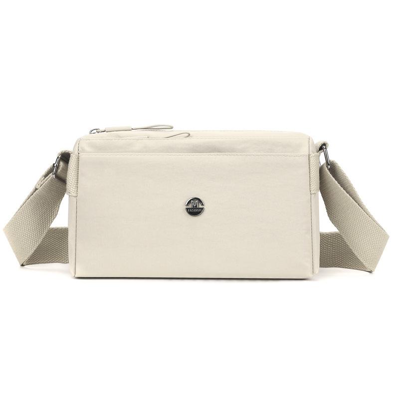 

Women s Bag Nylon Shoulder Bag Solid Color Crossbody Small Square Bag бежевый