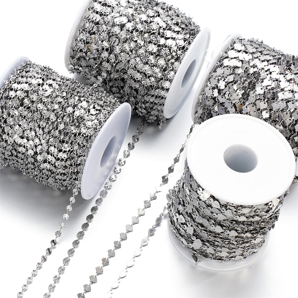 2Meters Handmade High Quality Stainless Steel Bracelet Anklet Necklace Chains for DIY Jewelry Making Findings Components