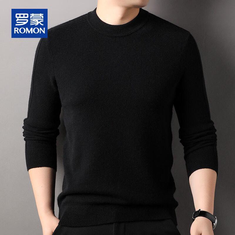 ROMON Men's 100% Pure Cashmere Round Neck Pullover Sweater
