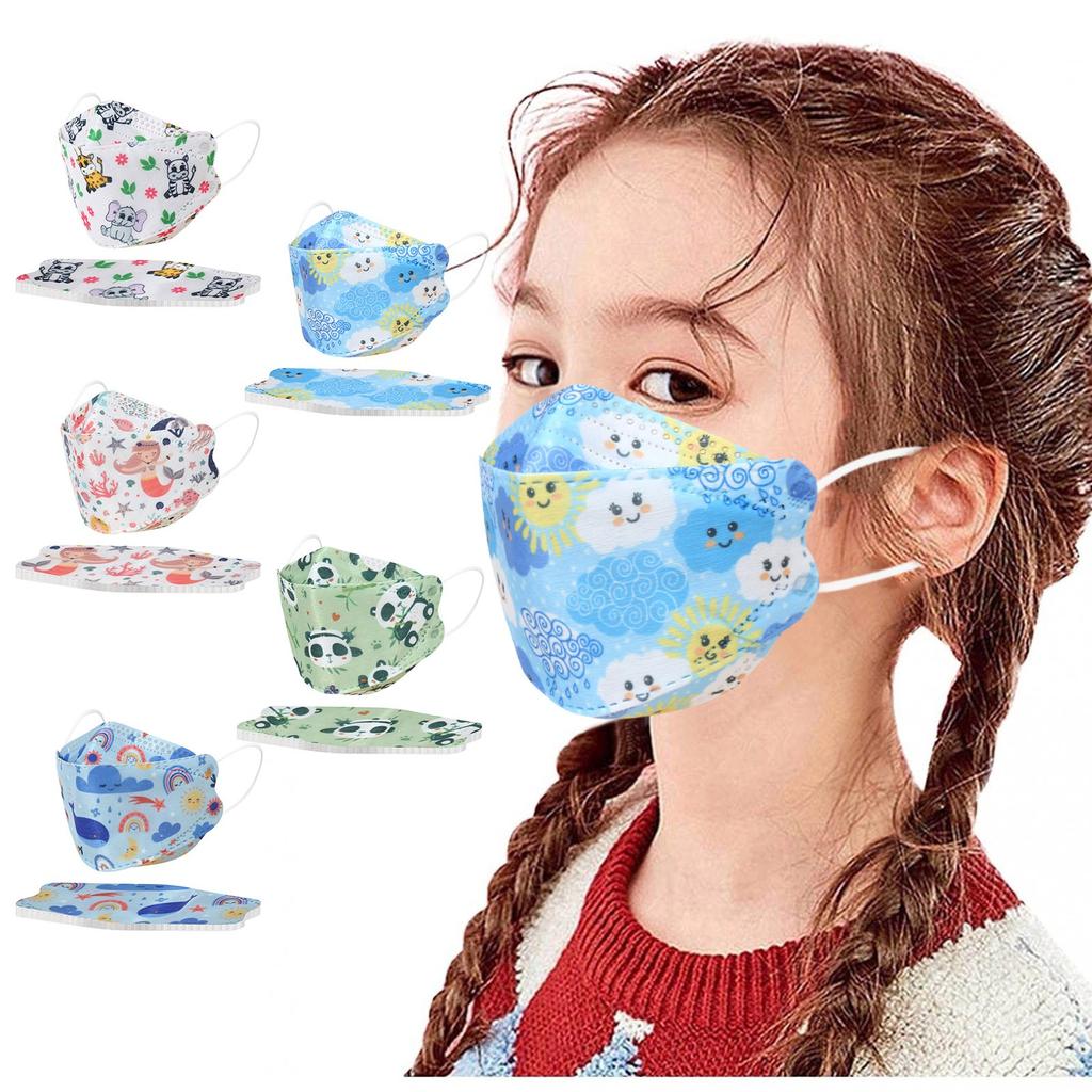 Buy 10Pcs Kids Children'S Disposable Face Mask Cute Funny Print 3D