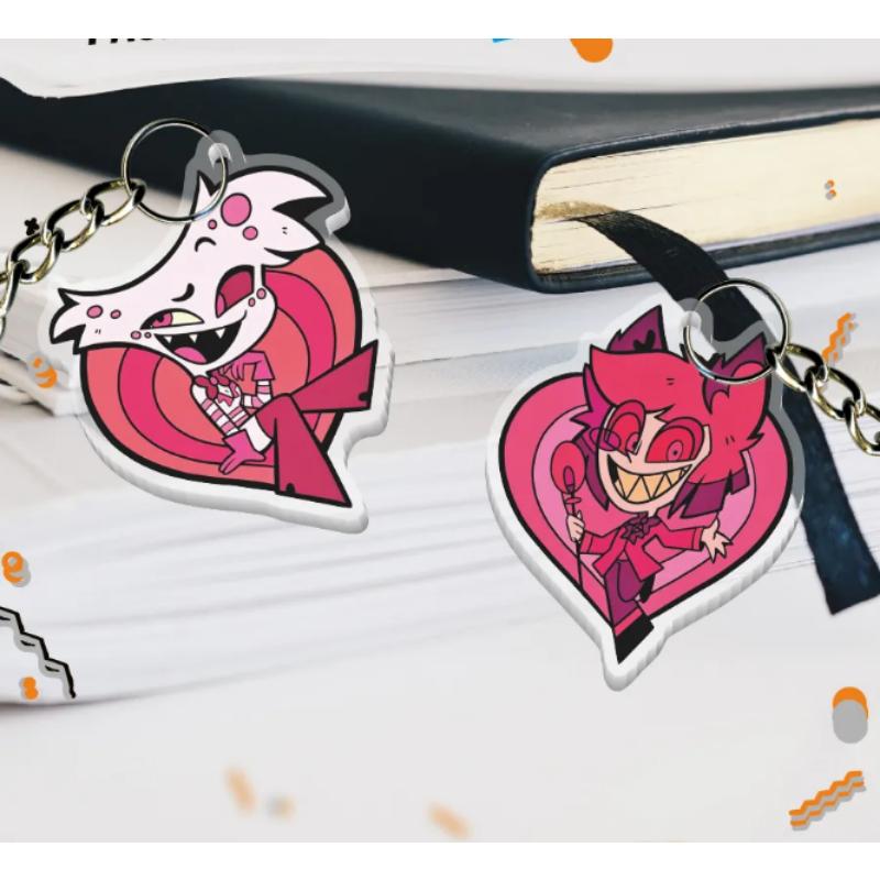 Acryl Schlüsselanhänger für Hazbin Hotel Alastor Vaggie Husk Angel Dust Niffty Anime Anhänger Kreativer Acryl Rucksack Anhänger