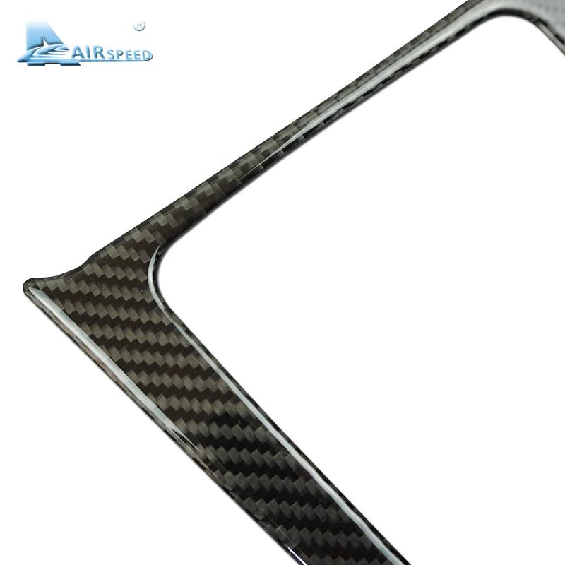 Real Soft Carbon Fiber Sticker for Subaru Forester 2013 2014 2015 2016 Car Center Console Panel Cover Accessories Interior Trim