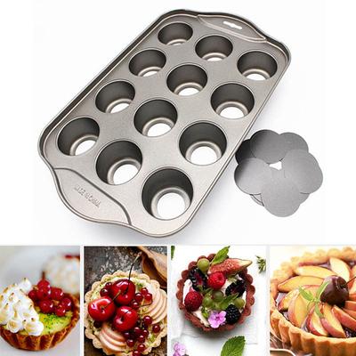 12 Hole Round Shape Kitchen Gadgets Bakeware Dessert Tool Cheesecake Pan Removable Cake Mold Baking Accessories Nonstick