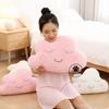 Shy Sky Plush Throw Pillow Stuffed Pink Grey White Cloud Moon Star Water Drop Soft Cushion Sofa Chair Decoration Present