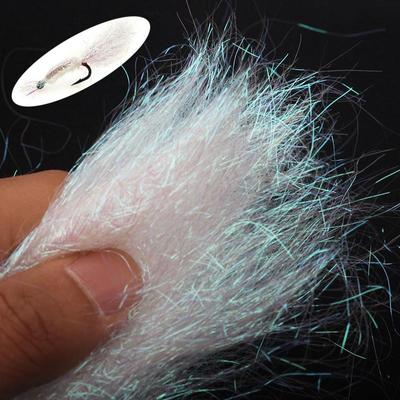 4g/bag 6.5cm Long Ice Dubbing Synthetic Fibers Baitfish Streamer Flash Thin Ice Wing Salterwater Fly Fishing Tying Material