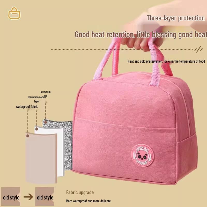 Isolierte Wasserdichte Bento Lunchtasche mit Dicker Aluminiumfolie für Schüler und Büroangestellte