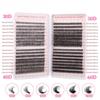 DIY Cross-Border Single Cluster D-Curved False Eyelashes Set - 640 Clusters with Mixed Lower Lashes