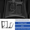2pcs Carbon Fiber Console Gear Shift Box Panel Cover For Dodge Charger 2015-