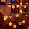Pumpkin Ghost Lamp String 10/20Lights Halloween Party Props Atmosphere Lamp Light  Haunted House