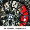 6Pcs Anti‑Fade High‑Temp Brake Caliper Stickers For BMW M Three‑Bar Emblem Modified Tuning Decals Car Window Glass Accessories zjpc51