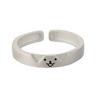 The Same Cat and Puppy Couple Ring Female Niche Design Can Be Stacked with Tide Plain Ring Men's and Women's Ring Jewelry