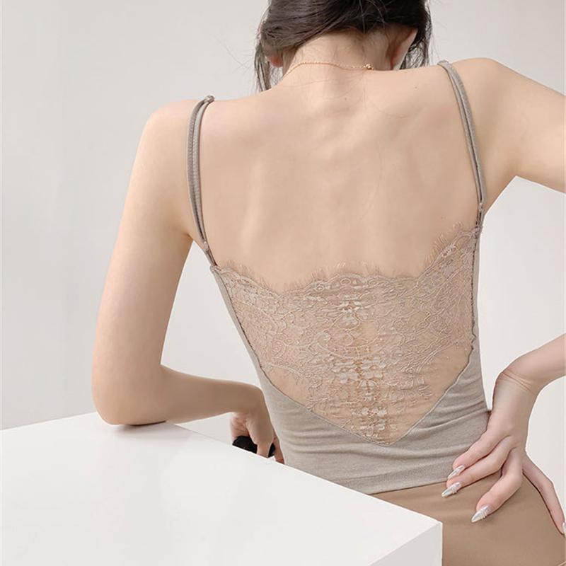 Damen Spitzen-Weste mit Gürtel und Brustpolster - Frühling/Herbst 2025 Nischendesign Mode Unterwäsche Kurzes Oberteil.