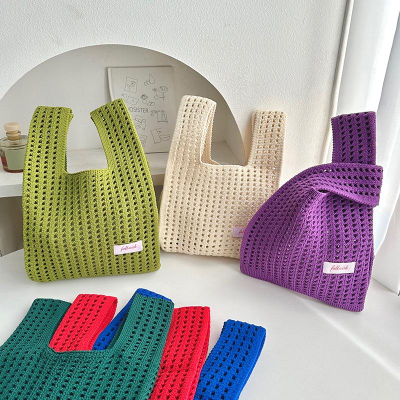 

Trendy Knit Hollow-Out Tote: Versatile Large-Capacity Shoulder Bag