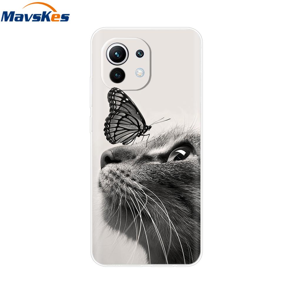 Case For Xiaomi 11 Lite NE 5G Soft TPU Silicone Cover For Xiaomi Mi 11 Lite Mi11 Lite Cases For Xiomi Mi 11 Funda Fashion Bumper