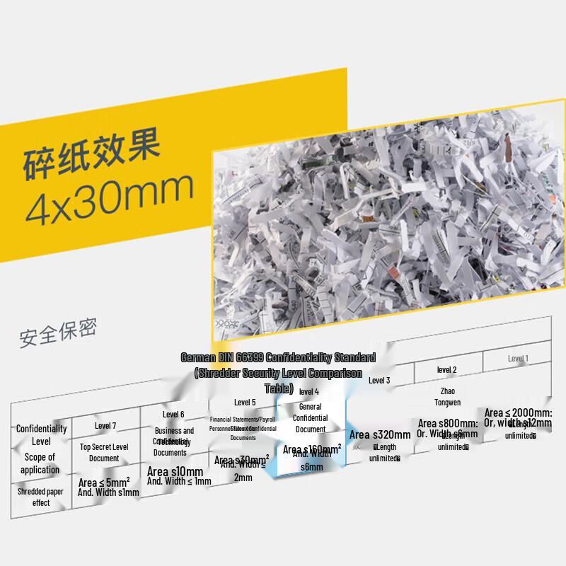 Qixin S41506 High-Security Cross-Cut Paper Shredder CN Plug (adapter Included)