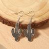 Punk Western Cowboy Style Creative Niche Design Sense Vitality Cactus Ear Hook Earrings Retro Trend