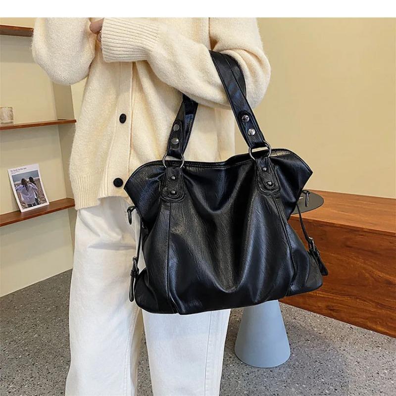 Große Tragetasche für Damen 2025 Neu im Modedesign Hohe Kapazität Leder Schulter-Seitentasche Damen-Shopper Handtaschen Geldbörse