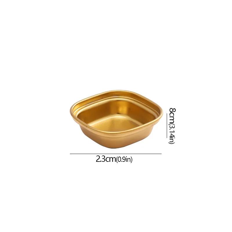 Stainless Steel 1-4 Grids Seasoning Plate Dipping Dish Sauce Dish Hot pot Barbecue Flavor Dish Kitchen Condiment Tray