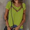 Summer Solid Color Slim Fit Fashionable Mesh Short Sleeved Women Shirt