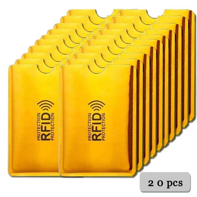 5~20Pcs Anti-Scan Card Sleeve Anti-magnetic Anti-theft Anti RFID/NFC scanning Aluminium Foil Safty Bank Card ID Card Card Holder