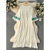 Spring Clothing Ethnic Style Retro Embroidered Flared Sleeve Dress