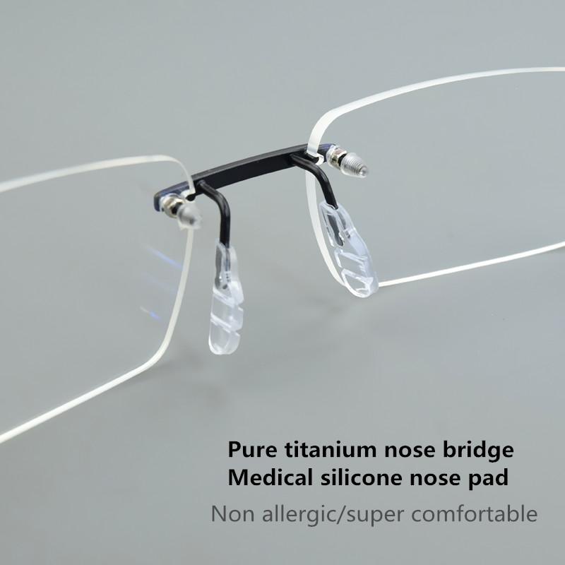TAG Hezekiah Optical Glasses Frames Men Frameless Eyewear TR90 Eyeglasses Frame 0342 Square Myopia Retro Spectacle Women Reading