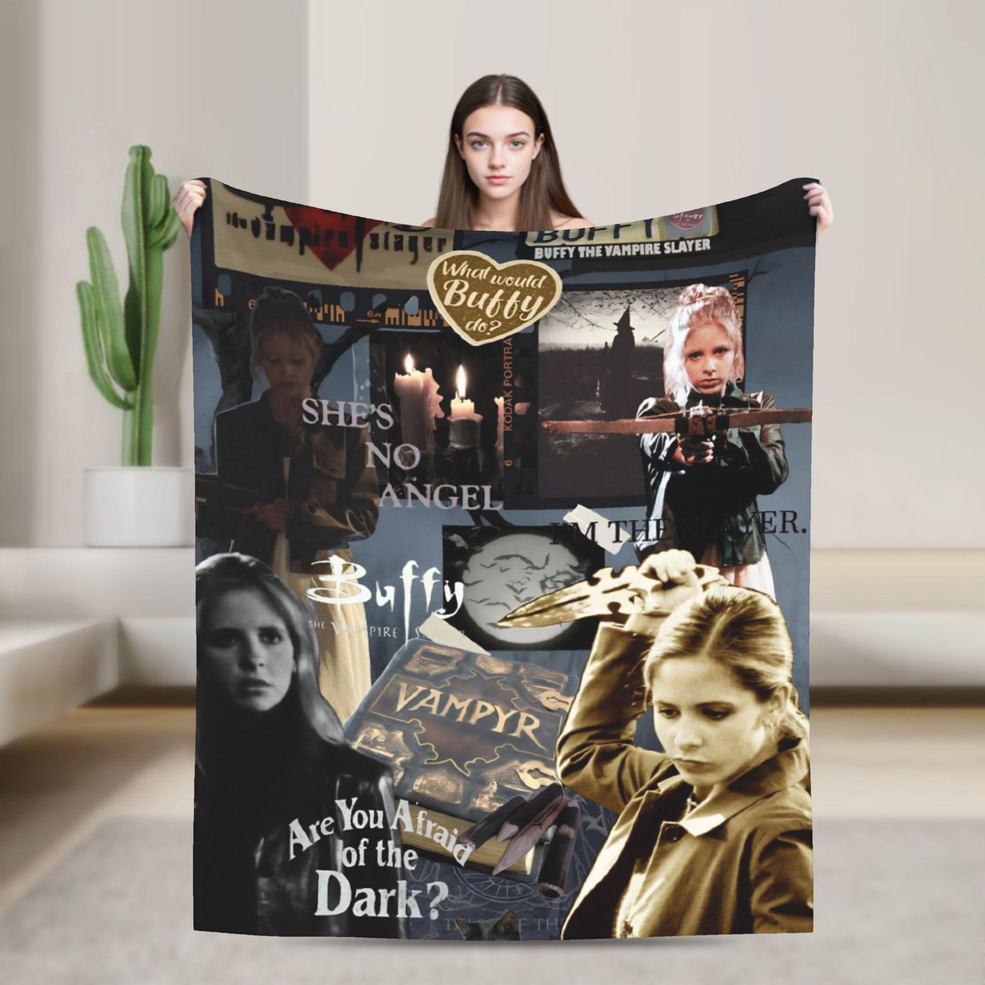 Buffy the Vampire Slayer Fleece Blanket Vampire Hunter Fashion Throw Blanket for Home Bedspread, 75X95CM