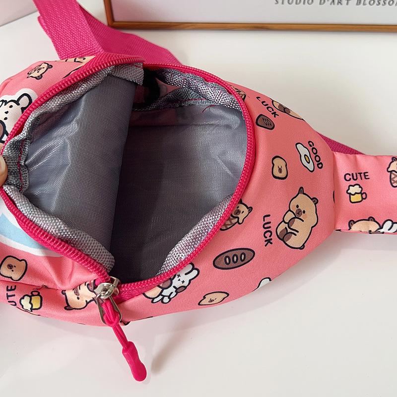 New children's breast bag boys and girls cartoon printed change bag outdoor leisure messenger bag kindergarten shoulder bag