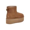 UGG CLASSIC MINI Fleece Lined, Comfortable Mini Platform 5.08cm Short Snow Boots Women's Chestnut 1134991-CHE