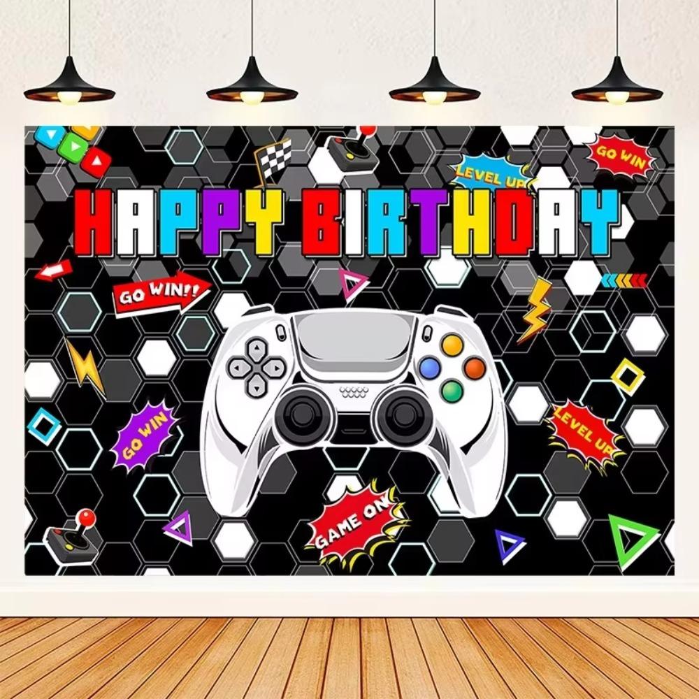New Game Theme Birthday Party Supplies Decoration Paper Plates Cup Napkin Tablecloth Banner For Baby Shower Decor Supplies Gifts