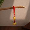 Ancient Gold Good Luck Red Rope Keychain Pendant