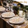 6-Piece Gold Semi-Circle Matte Metal Napkin Rings - Elegant Table Decor for Weddings Christmas Dinner Parties  Gifts