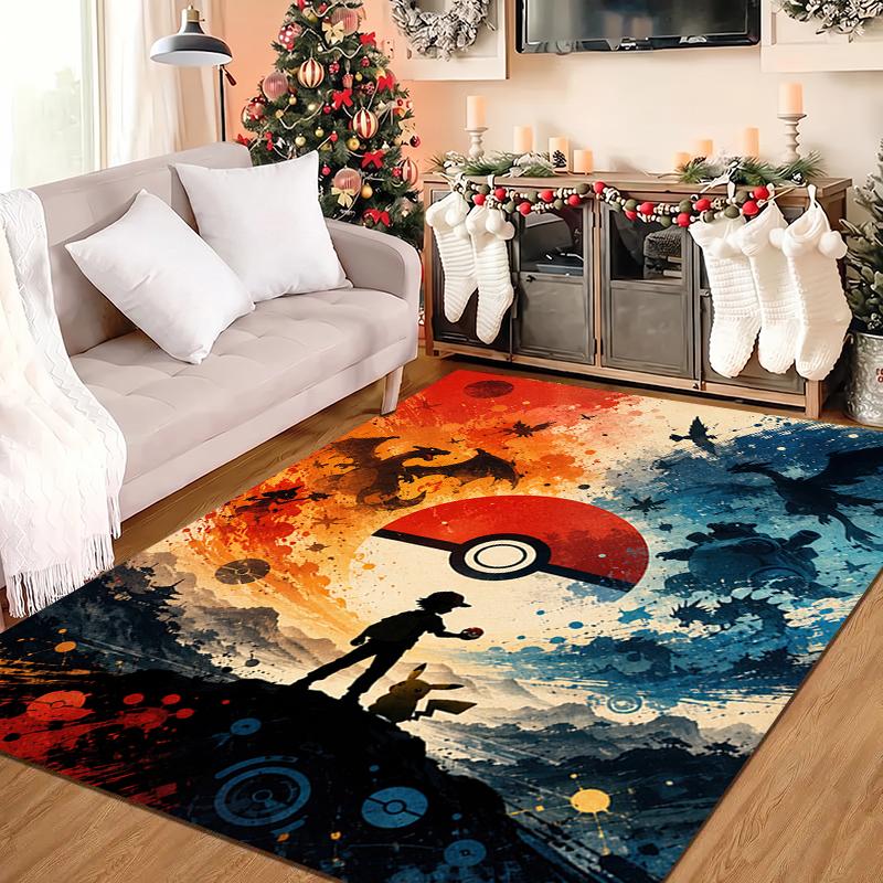 1PC Pokémon Rug - home decoration Carpet For Living Room Bedroom Flooring Computer Chair Area Rug