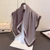 New retro small square scarf -blocked cashew silk scarf imitation neckerchief sun protection decoration for women