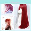 Peruca Cosplay de My Hero Academia Para Fãs de Todoroki E Bakugo Comprimento 65cm Vermelho E Branco