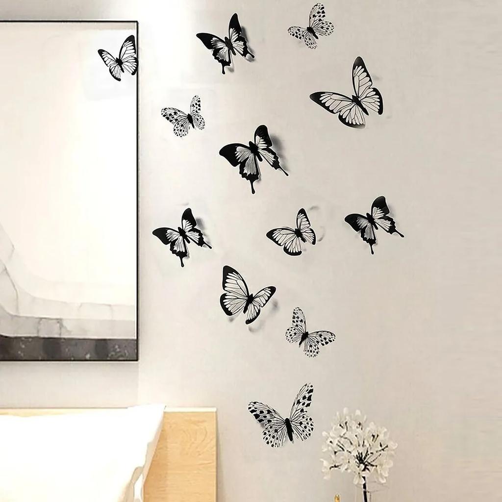 Metall Hohl Schmetterling Simulationsschmetterling Dreidimensionale Textur Heim Wandaufkleber