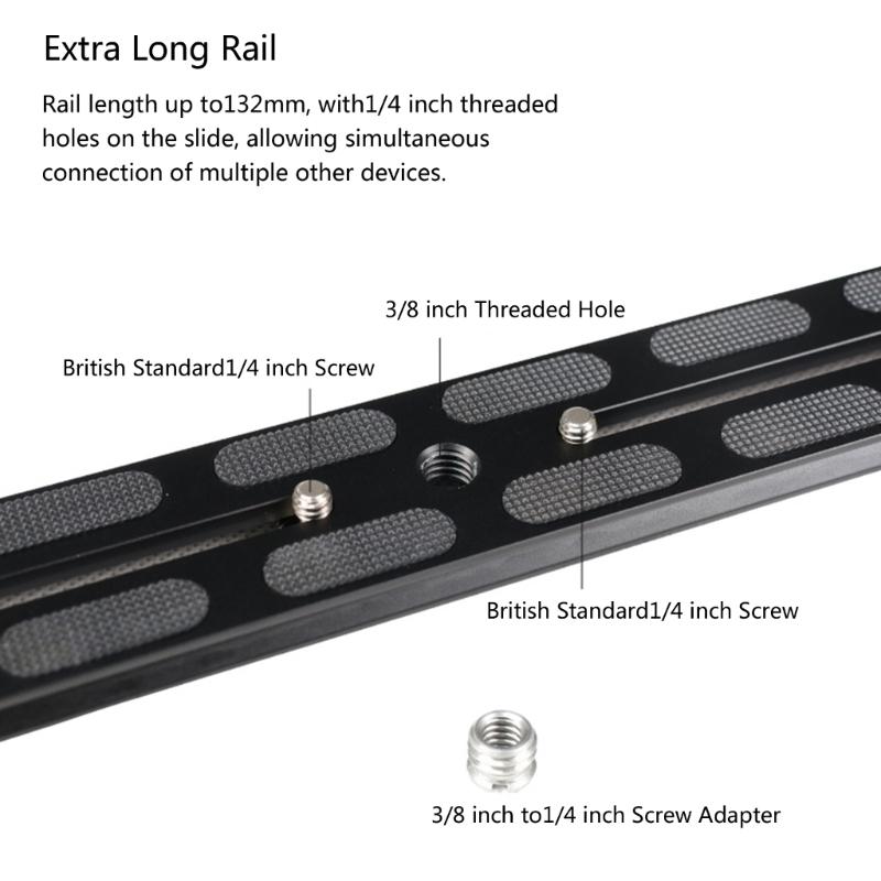 Heavy Duty Photography Lightweight Aluminum Long Arm Quick Release Plate Suitable For Tripod Ballhead 38mm Clamp Adapter