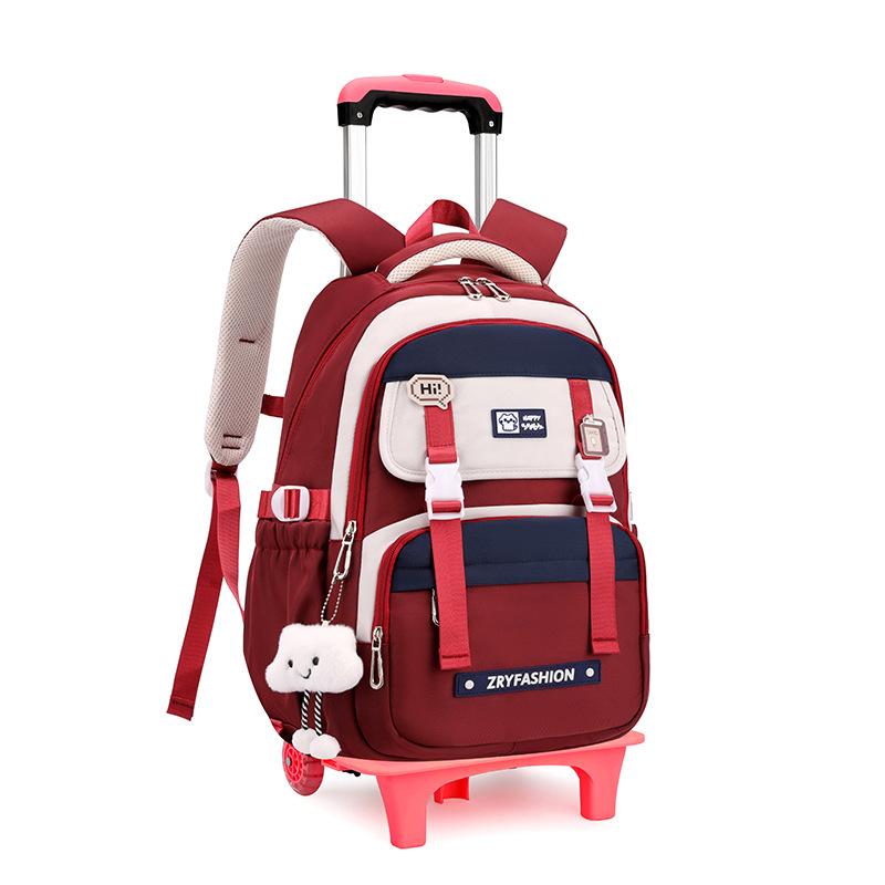 2 Wheels Travel Rolling Luggage Bag School Trolley Backpack For Boys Kid 'S Travel Backpack On Wheels School Backpacks Child